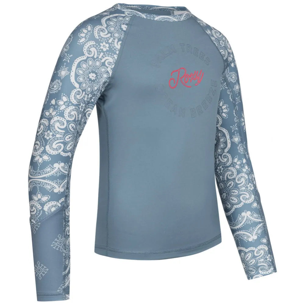 T-shirt con protezione UV per bambini Roxy Jr Aloha Ls Blu