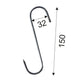 Stainless Steel Smokehouse Hook Grey