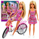 Anlily Doll In Pink Dress With Bicycle And Baby Seat Set