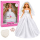 Anlily Bride Doll In White Wedding Dress With Lace Accessories Set