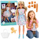 Anlily Doll With Dog Floral Dress Bag Snacks Accessories Set