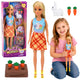 Anlily Puppe mit weißem Kaninchen und Karotten Karottenständer-Set