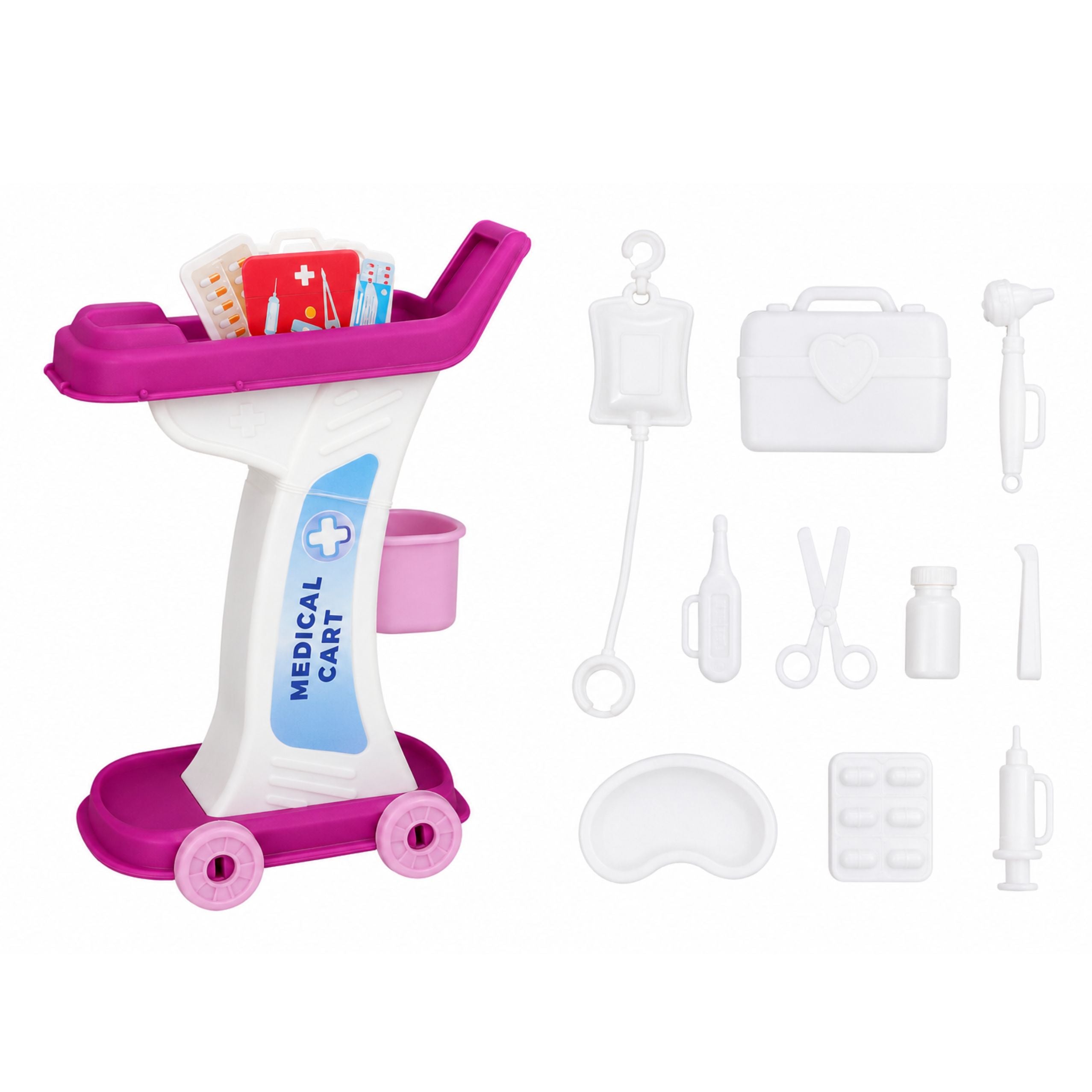 Anlily Doctor And Patient Doll Hospital Bed Medical Cart Accessories