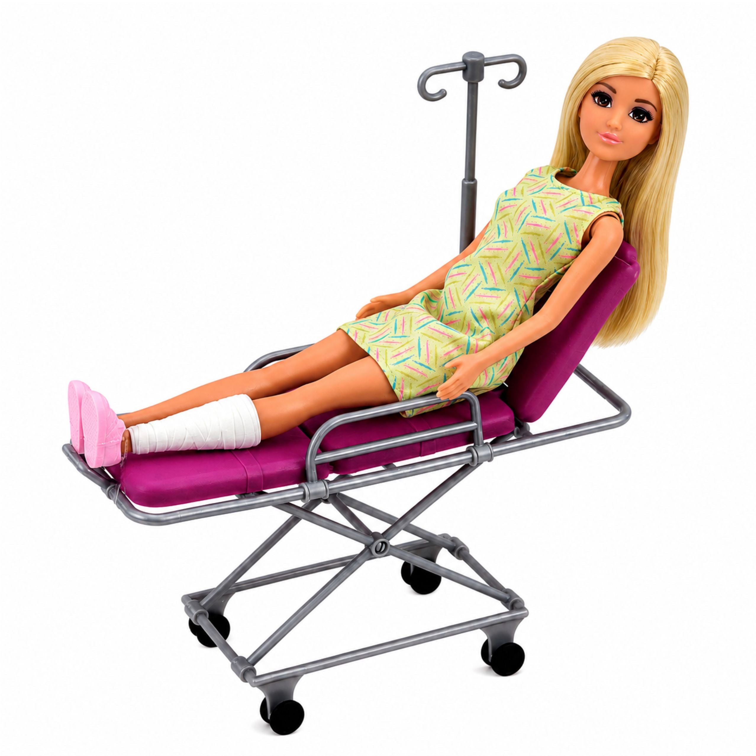 Anlily Dolls Doctor With Patient Hospital Bed Drip Accessories