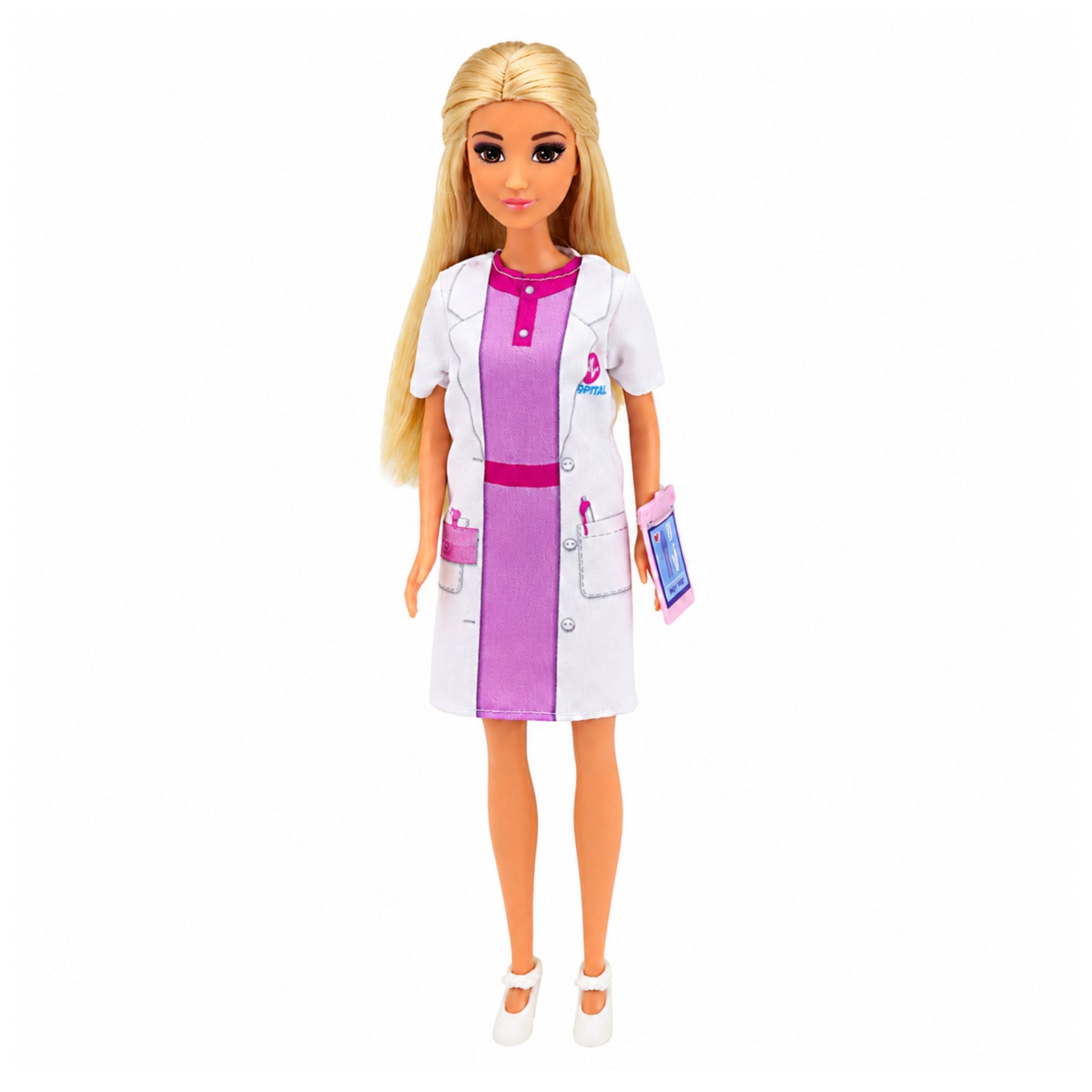 Anlily Dolls Doctor With Patient Hospital Bed Drip Accessories