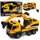 Truck With Excavator Movable Bucket Lights Sounds Drive Yellow 1:14