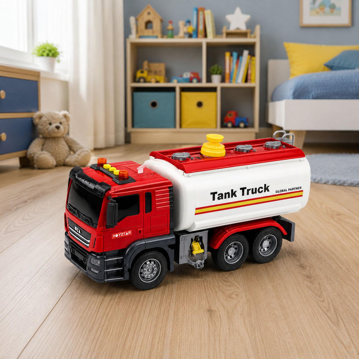 Les lumières de versement d'eau de tuyau de système d'eau de camion-citerne sonnent en rouge
