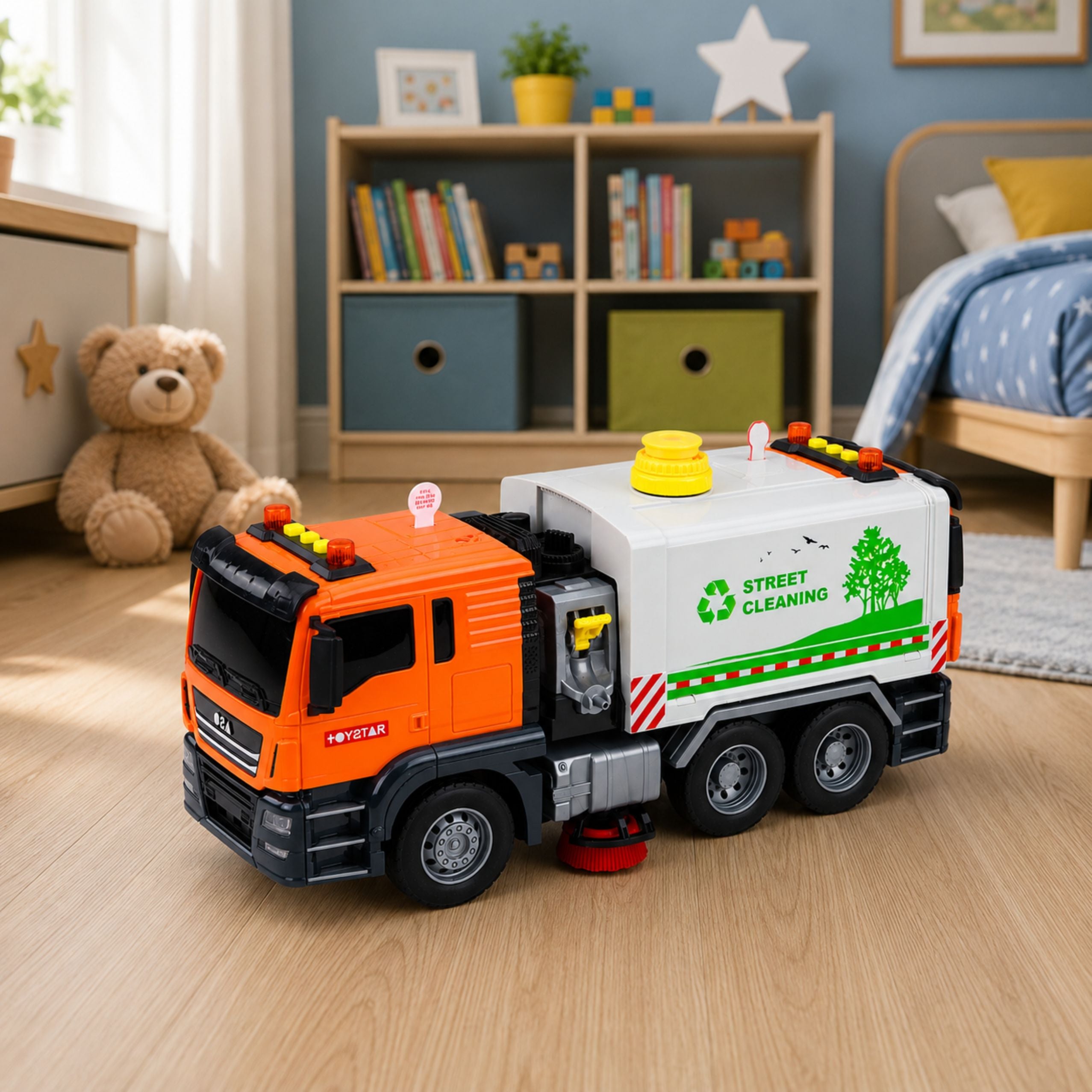 Street Sweeper Truck Water System Hose Water Spray Lights Sound