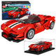 Construction Bricks Sports Car Racing Display Case Red 364 Pcs.