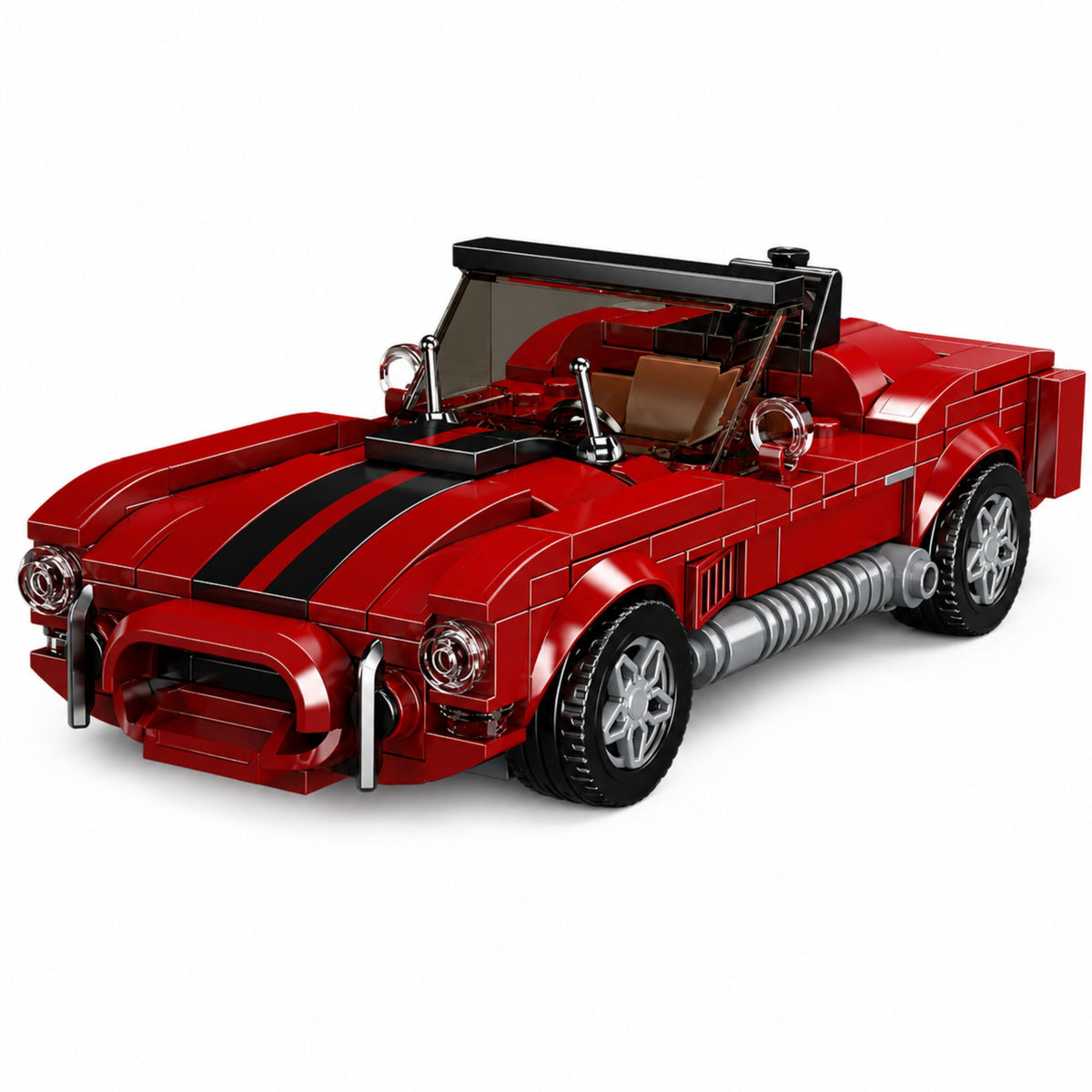 Construction Bricks Classic Car S.cobra Röd Vitrine 391 st.