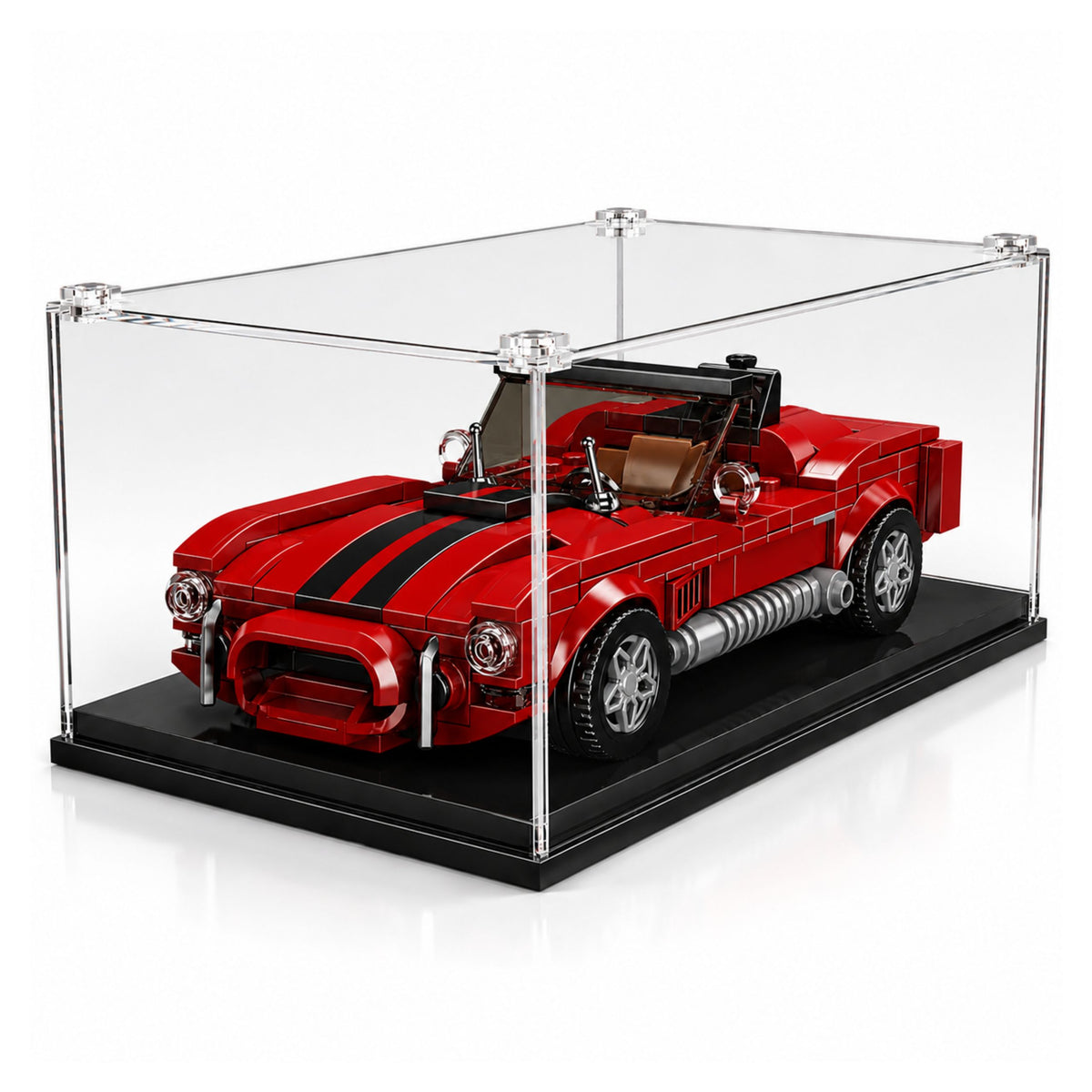 Construction Bricks Classic Car S.cobra Röd Vitrine 391 st.