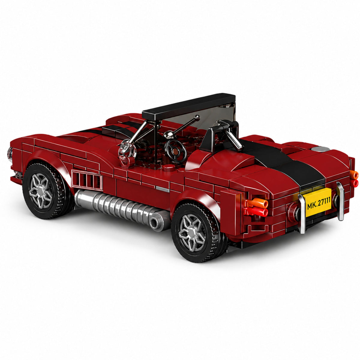 Construction Bricks Classic Car S.cobra Röd Vitrine 391 st.