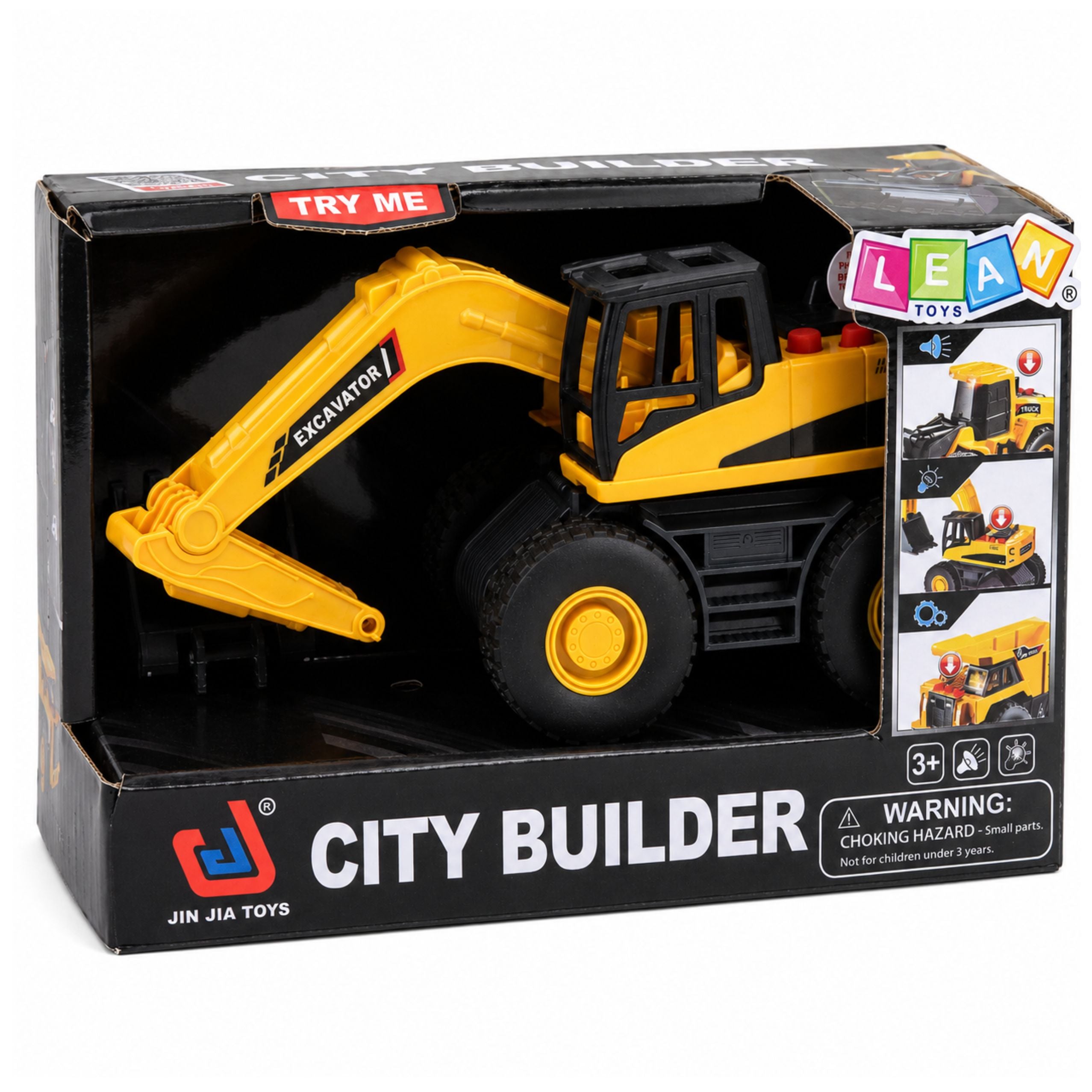 Les lumières de seau mobile d'excavatrice de construction sonnent jaune 1:32