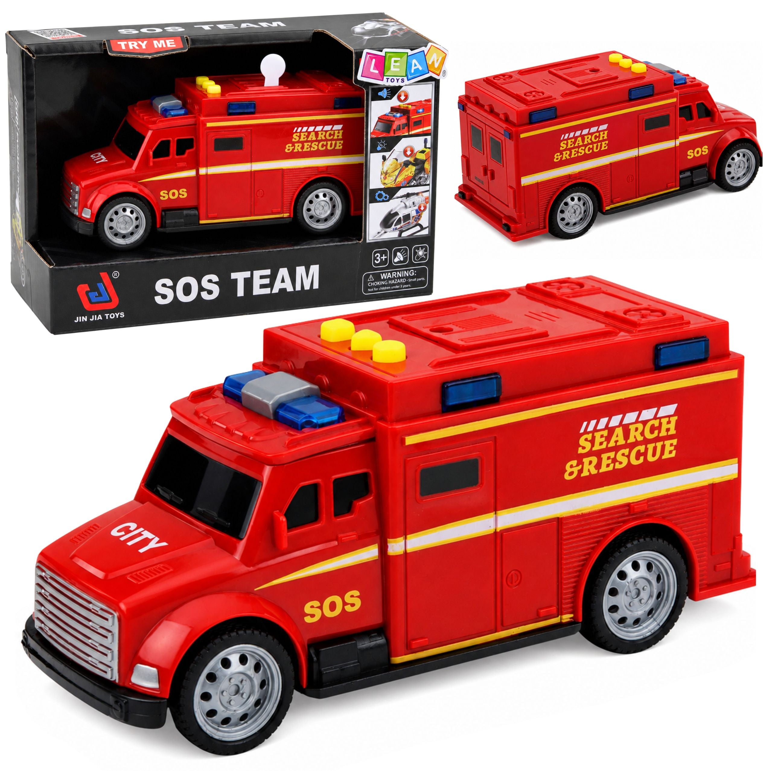 Emergency Vehicle Ambulance Lights Sounds Red 1:32