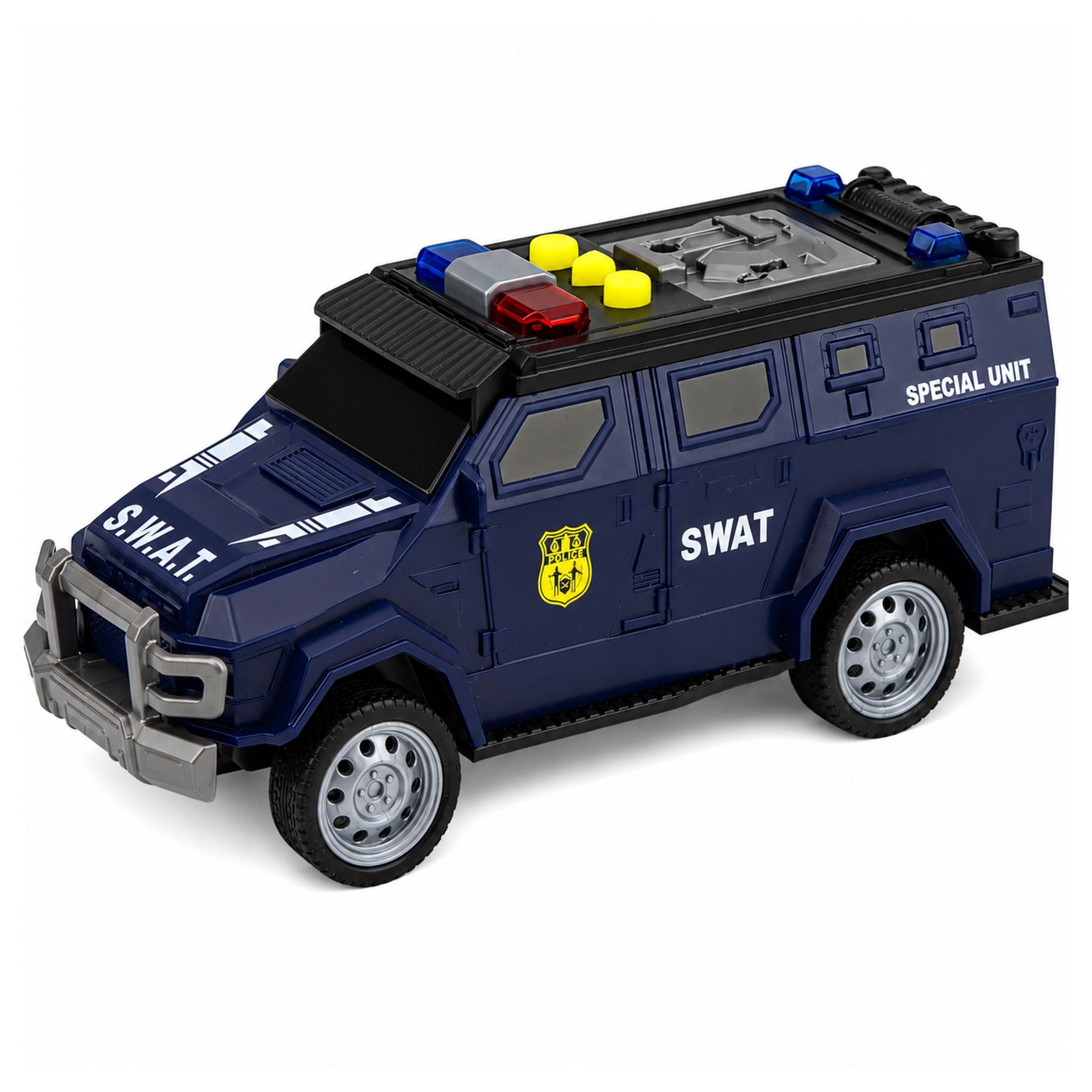 Car Special Unit Vehicle Swat Lights Sounds Navy Blue 1:32