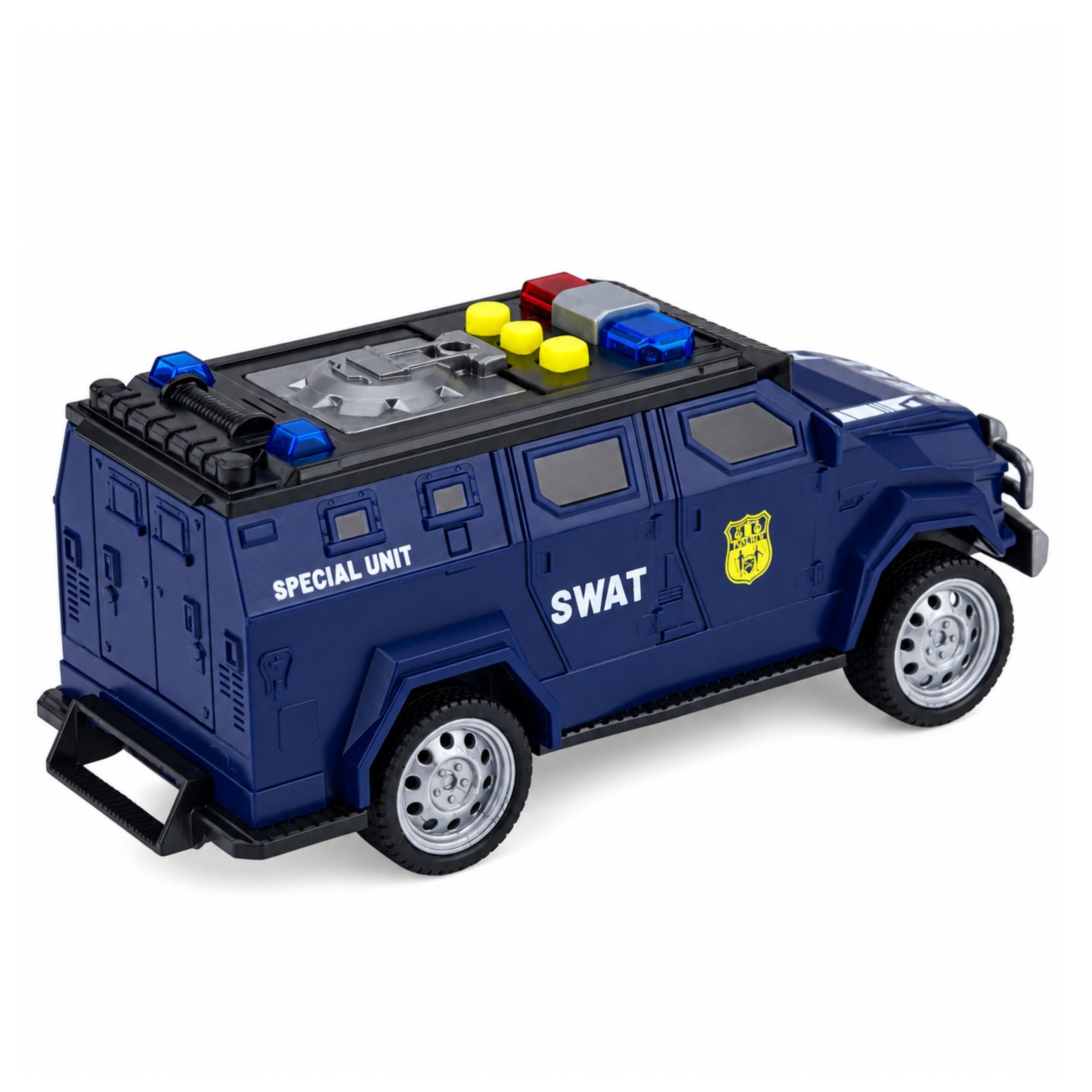 Car Special Unit Vehicle Swat Lights Sounds Navy Blue 1:32