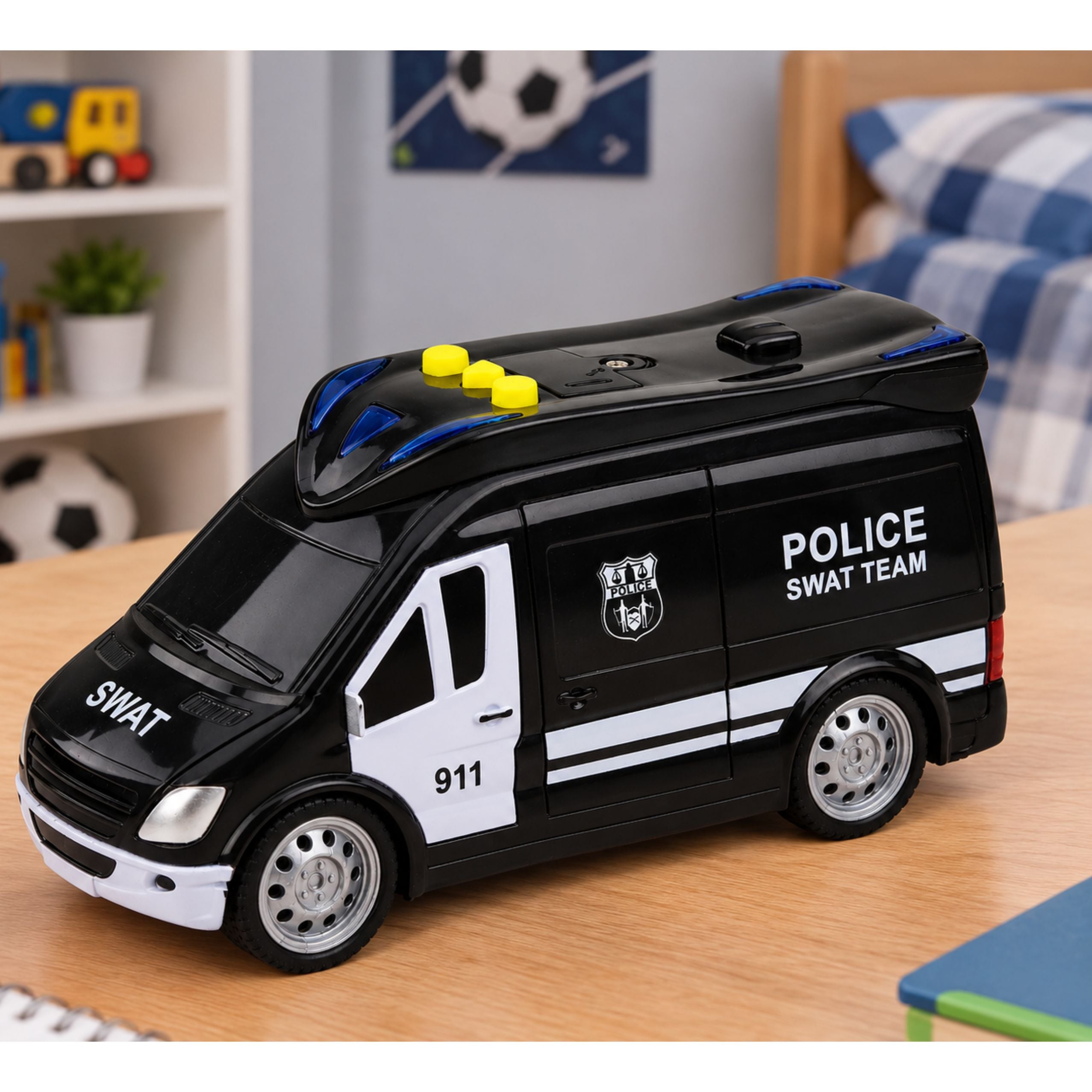 Swat Speciální jednotka Policejní auto Van Lights 1:32