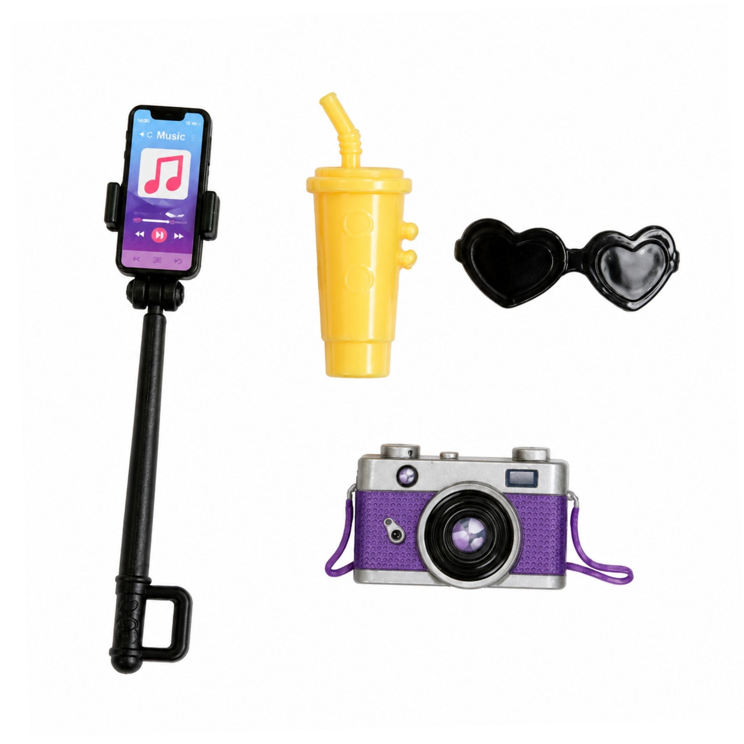 Anlily Traveler Doll On Scooter Glasses Phone Holder Accessories