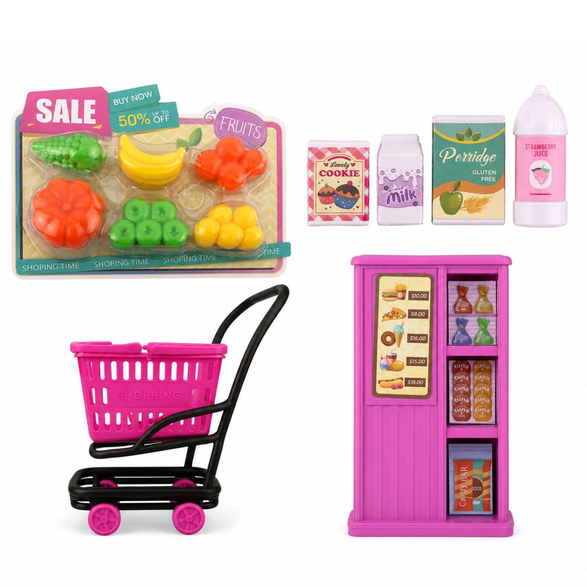 Sada příslušenství pro těhotné panenky Anlily Dolls Family v supermarketu