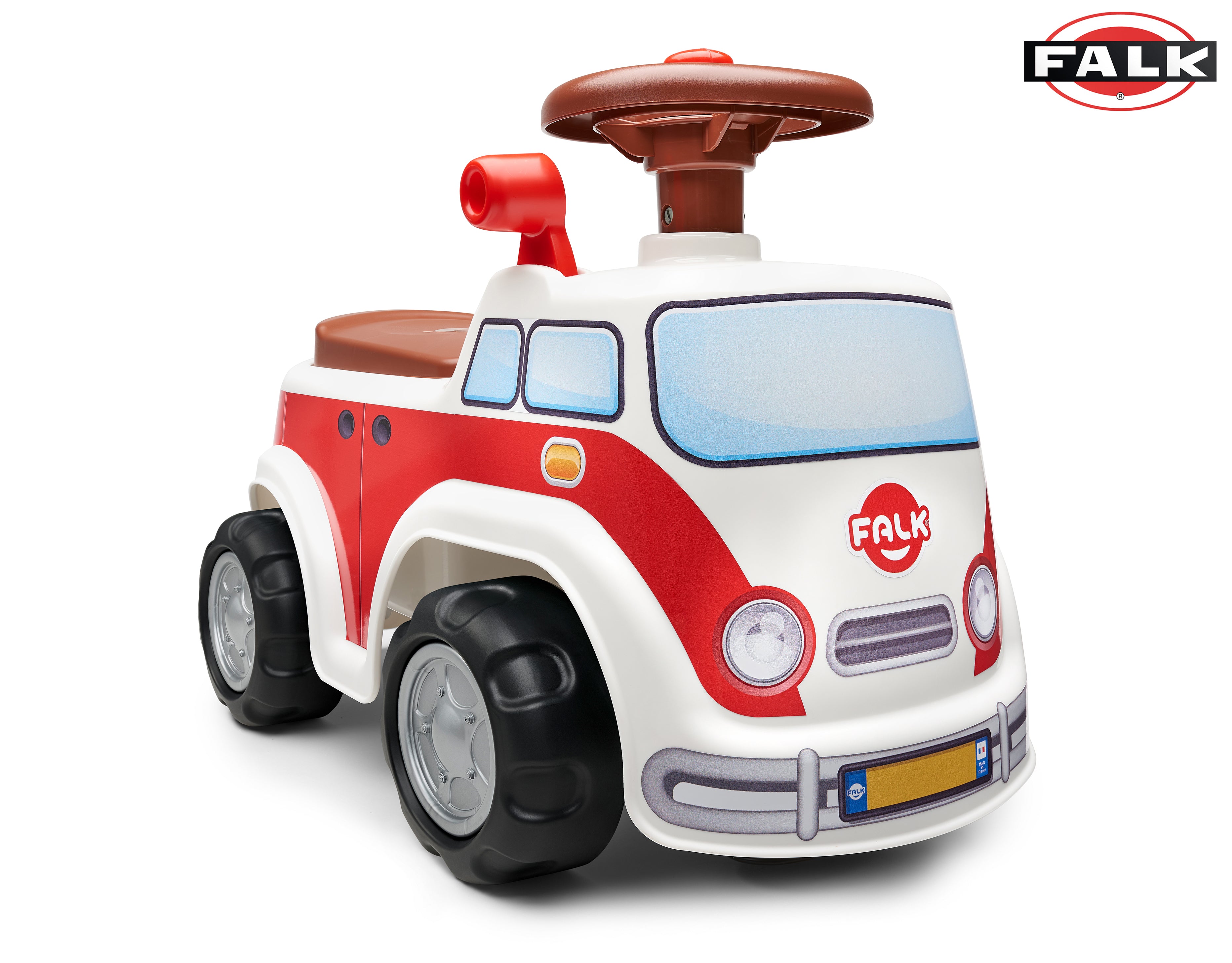 Rowerek biegowy Falk 703 Vintage Minivan Z otwieranym siedzeniem i kierownicą z klaksonem
