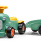 Falk Tractor Baby Maurice Green Vintage With Trailer