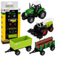 Set Of Agricultural Vehicles Tractor Forage Harvester Timber Trailer 1:68 4 Pcs.