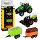 Set Of Agricultural Vehicles Tractor Forage Harvester Trailers 1:68 4 Pcs.