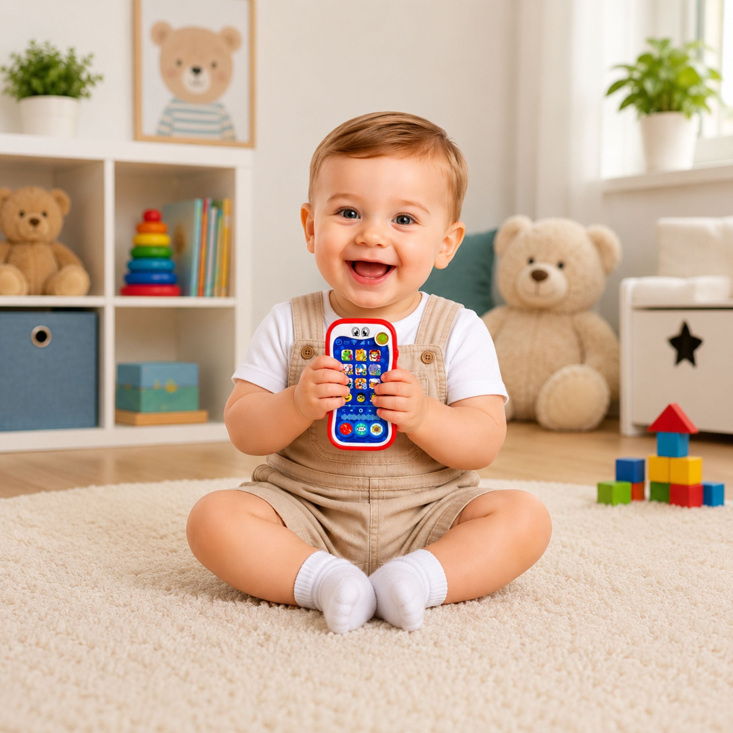 Interactive Educational Phone For Toddlers Animal Sounds Lights