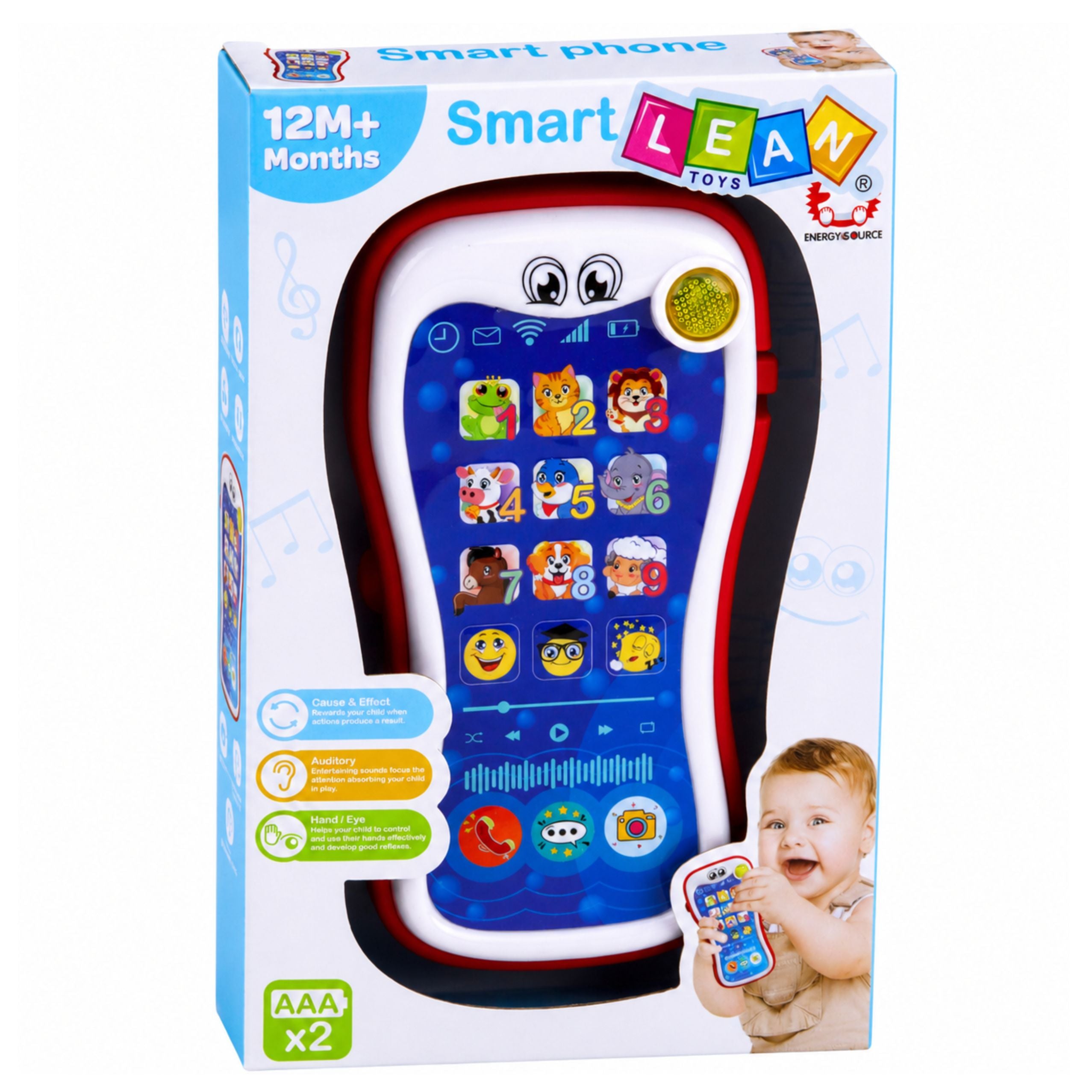 Interactive Educational Phone For Toddlers Animal Sounds Lights