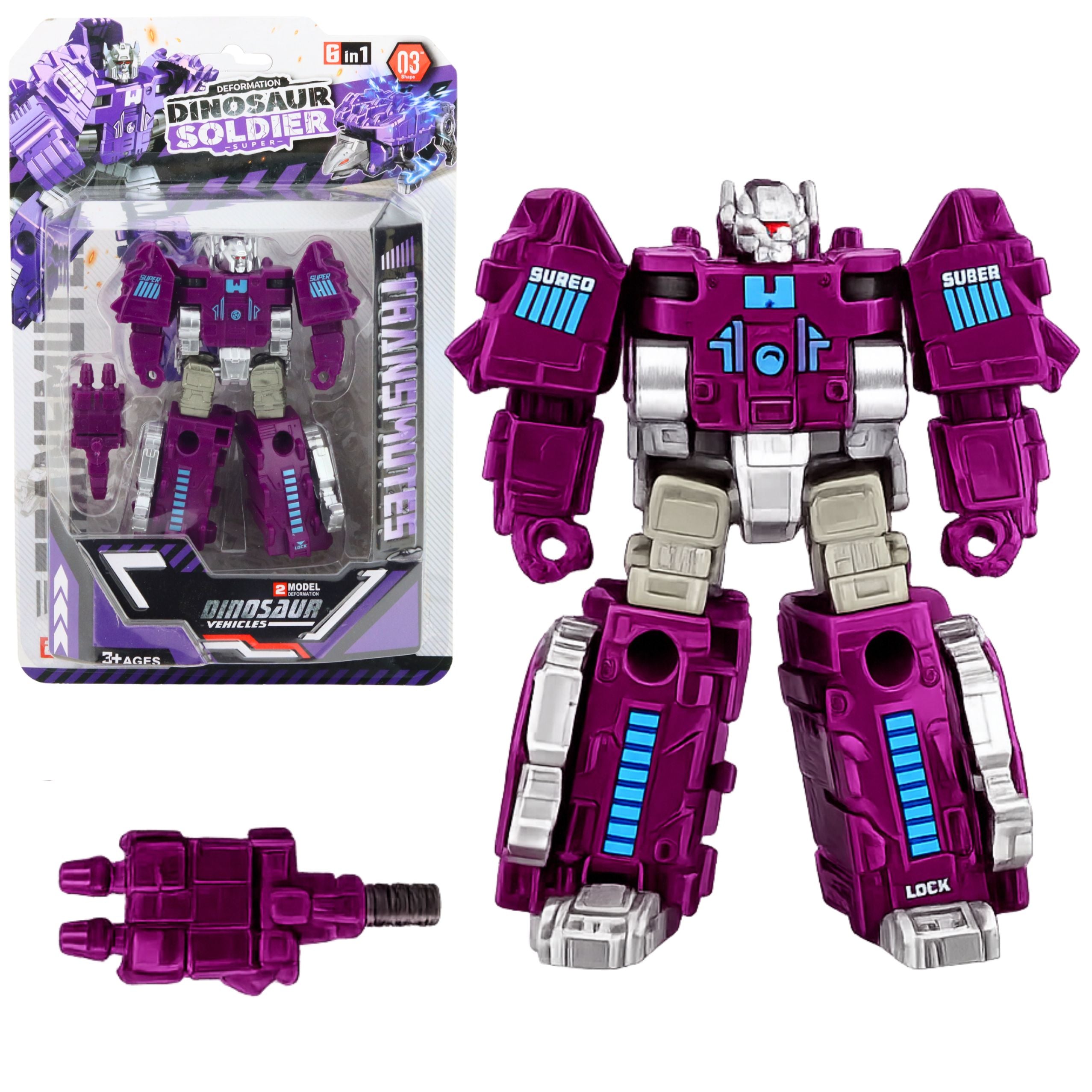 Robot Dinosaur 2in1 Changing Movable Elements Mix Figure