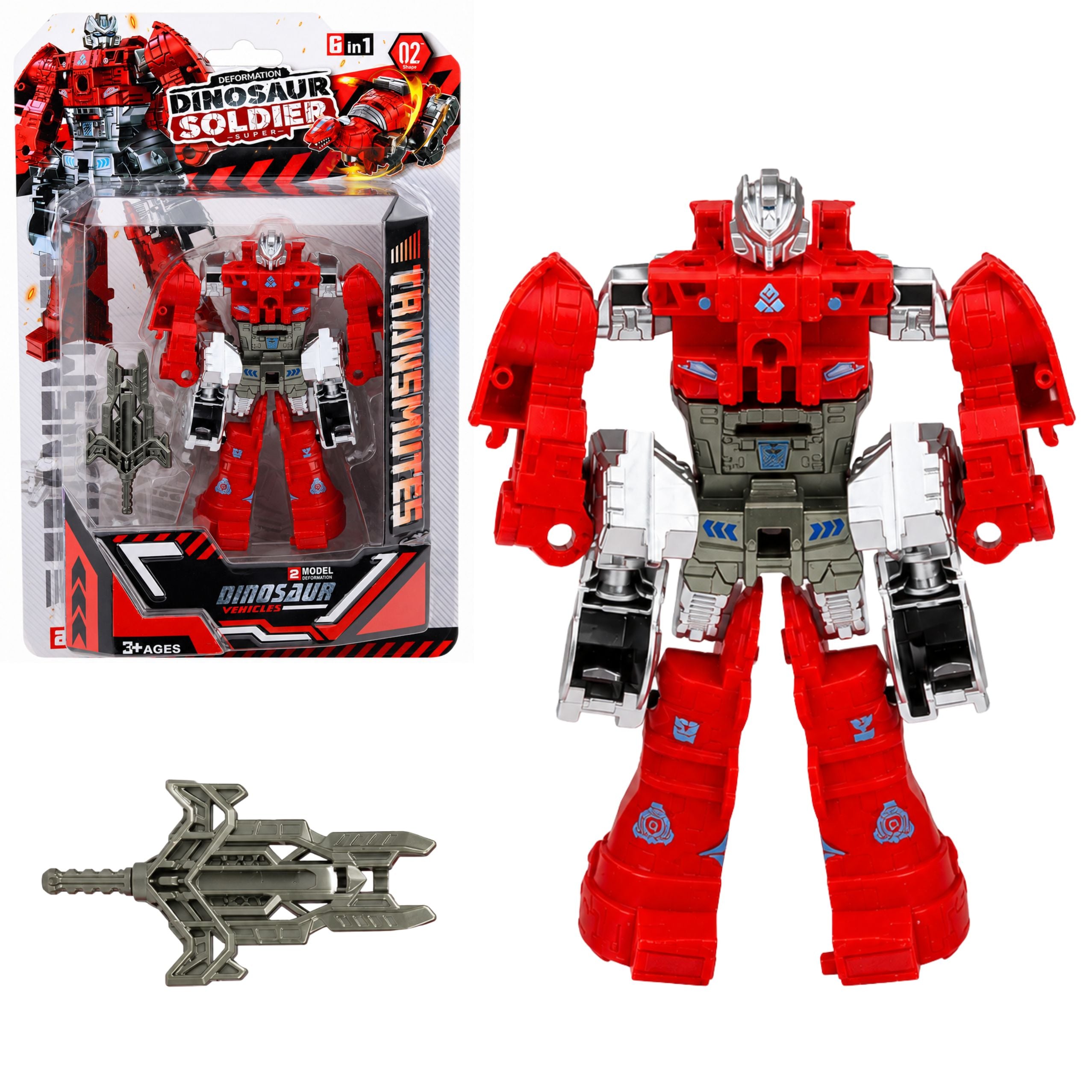 Robot Dinosaur 2in1 Changing Movable Elements Mix Figure