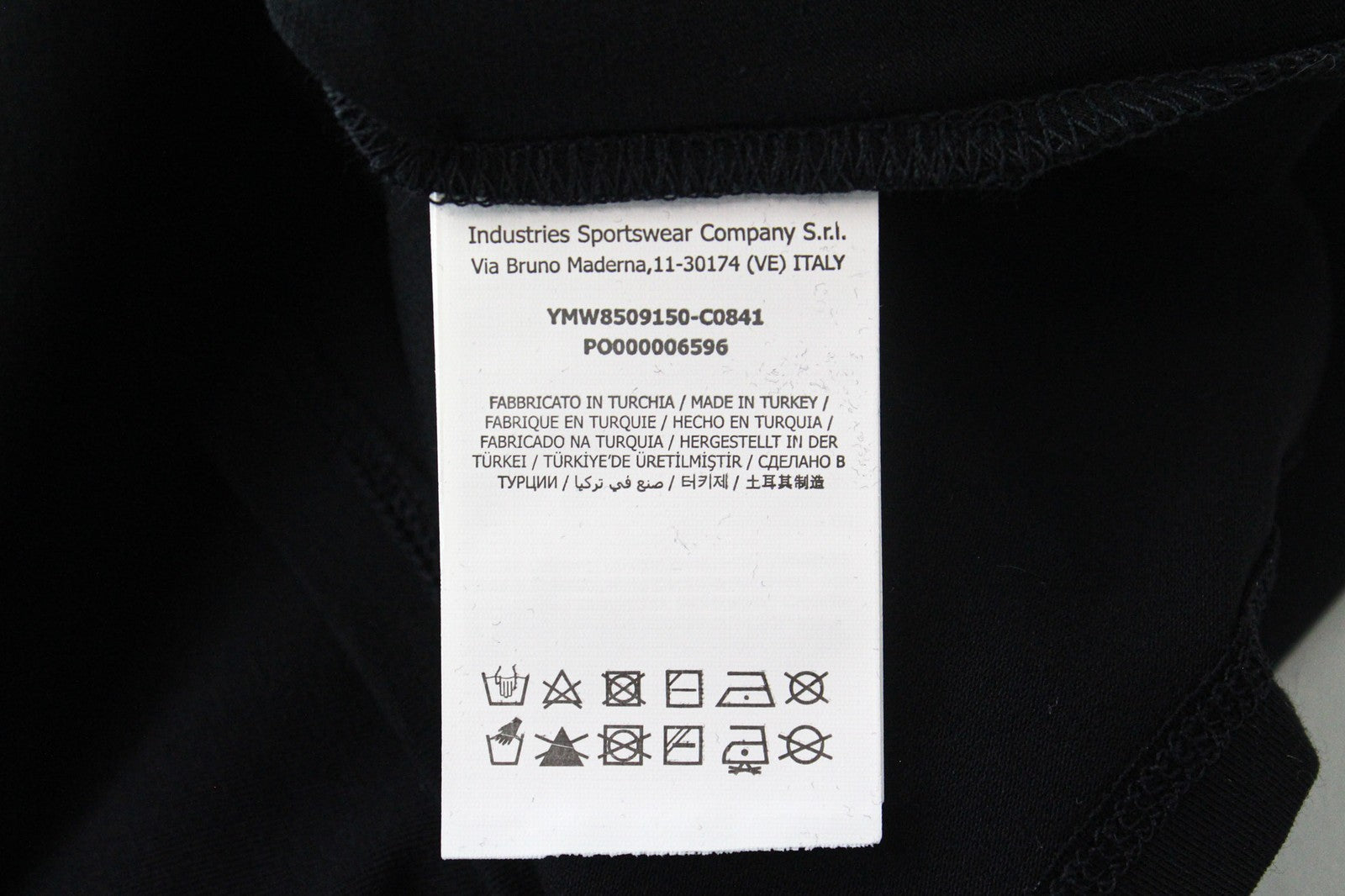 T-shirt damski Marina Yachting, czarny, bawełniany, z okrągłym dekoltem i kryształkami