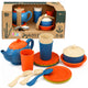 Children's Bamboo Fiber Tableware Set Blue And Orange 15 Pcs.