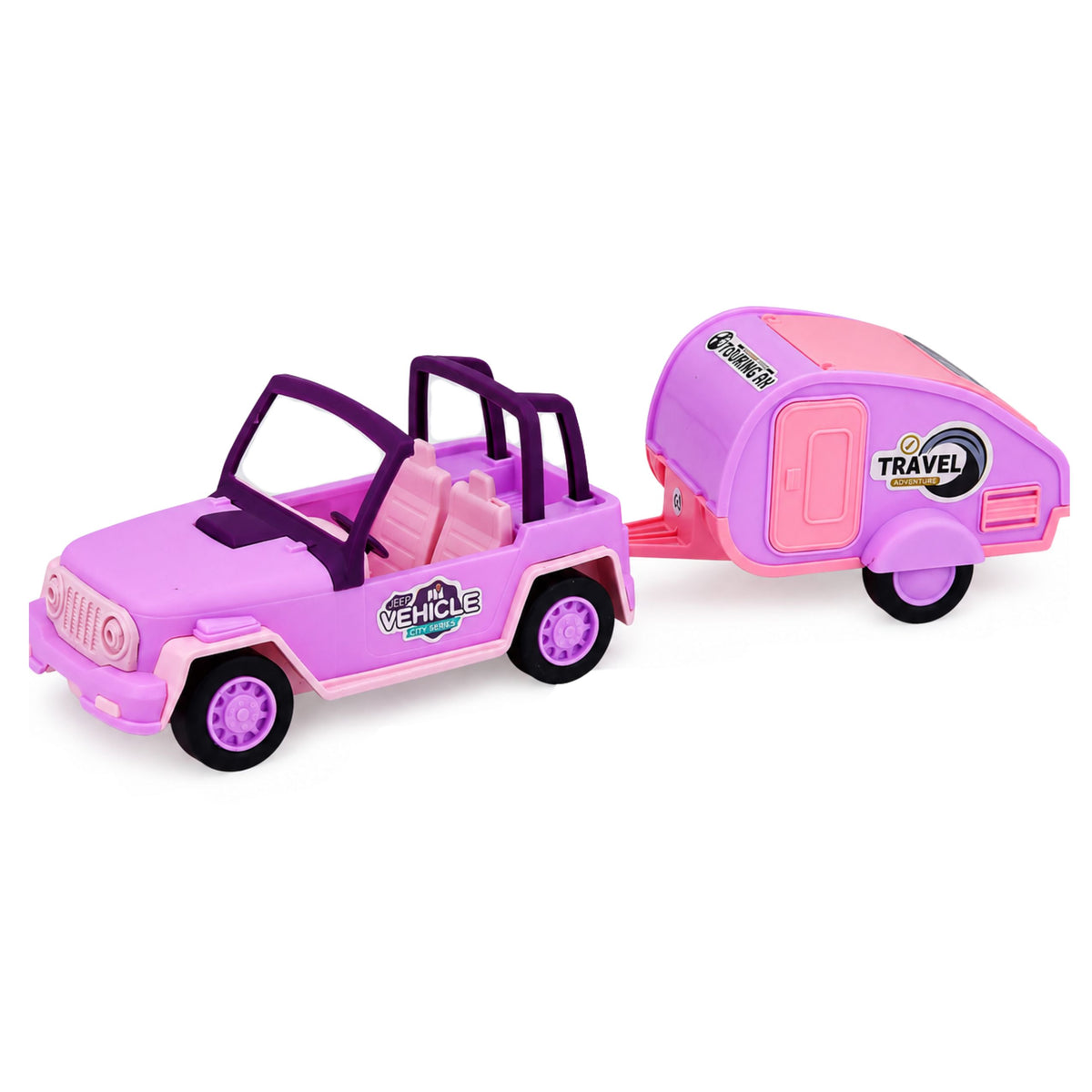 Véhicule tout-terrain avec kit de voyage rose Camper Sounds