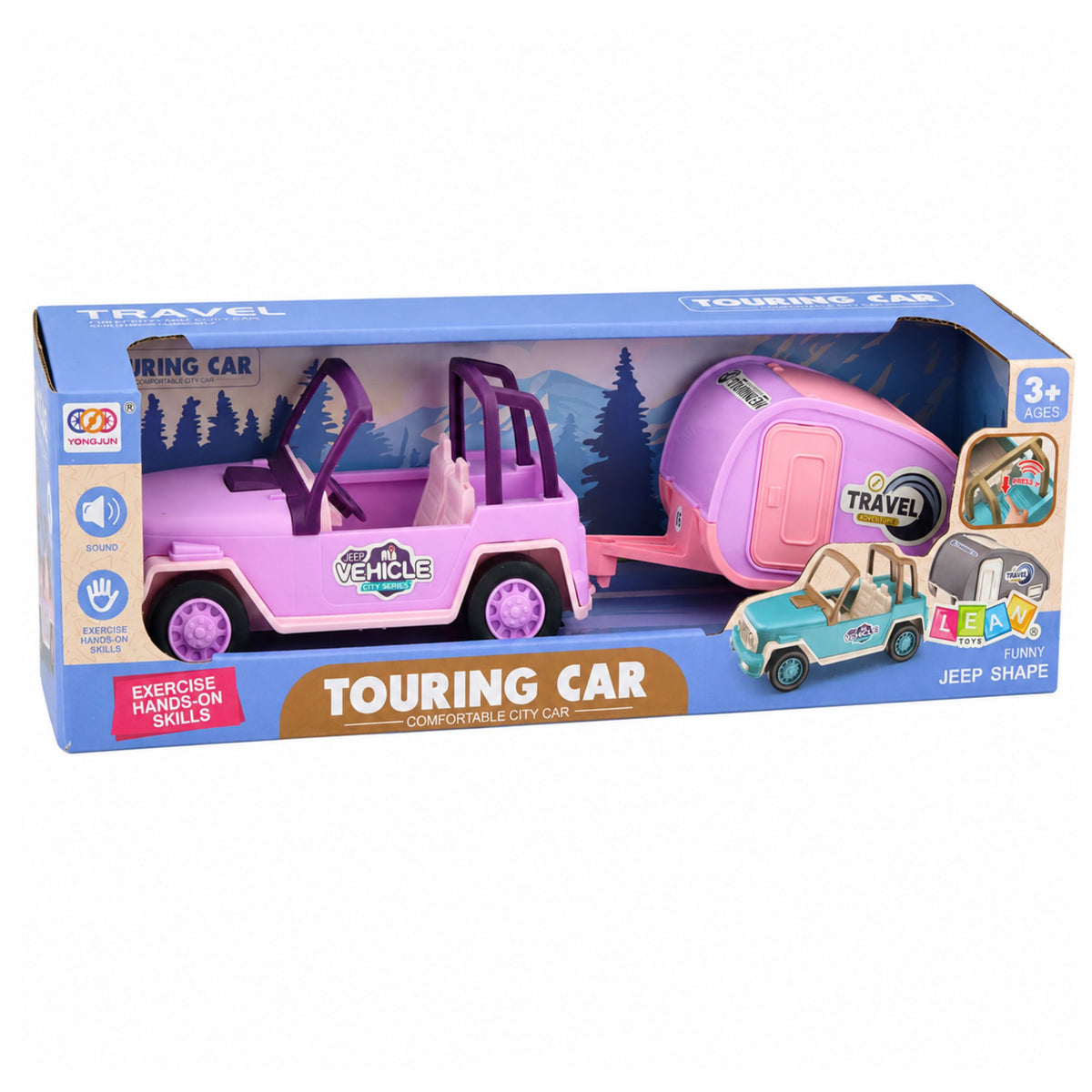 Véhicule tout-terrain avec kit de voyage rose Camper Sounds