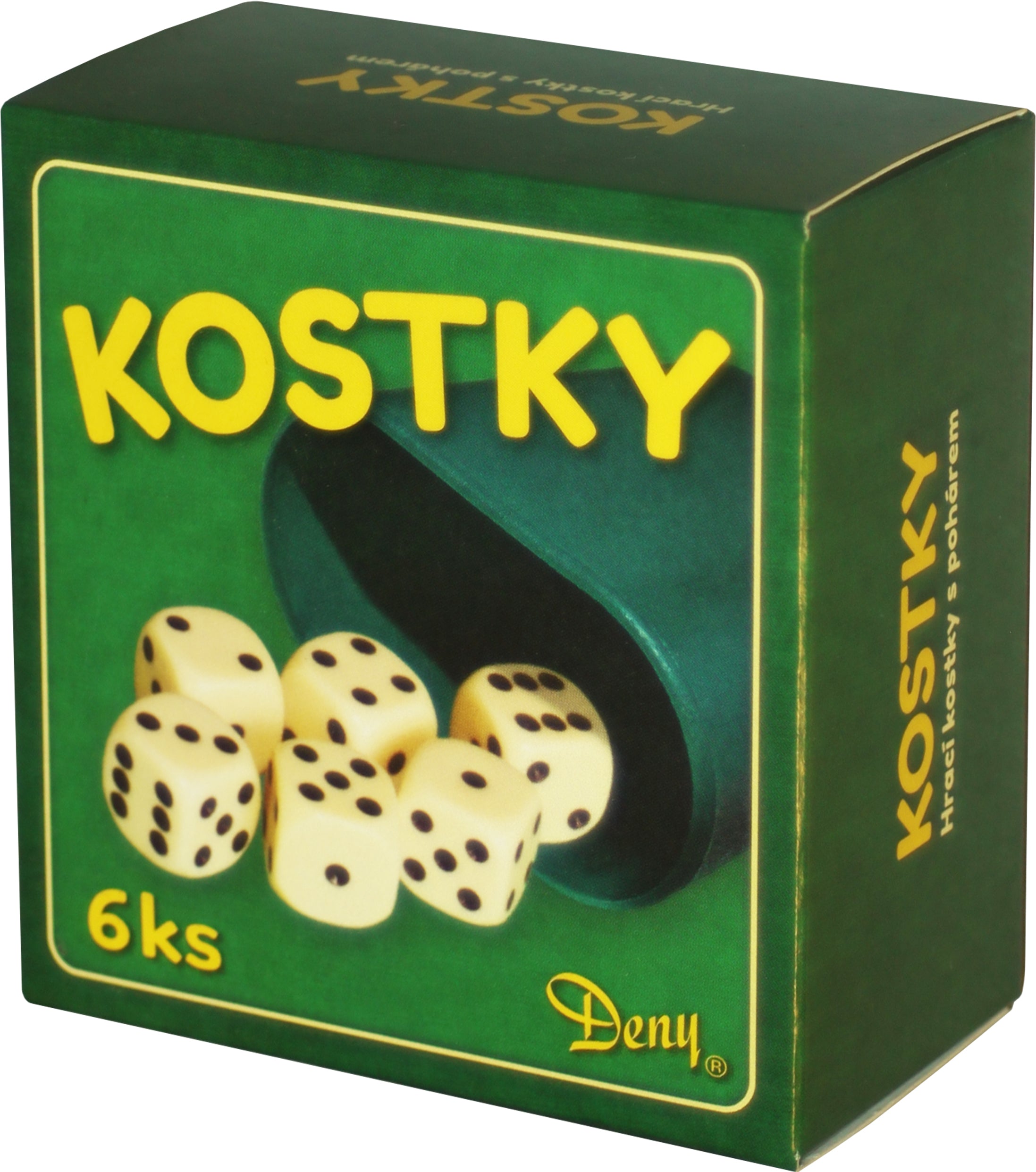 White Dice 6 Pcs A Cup In A Box