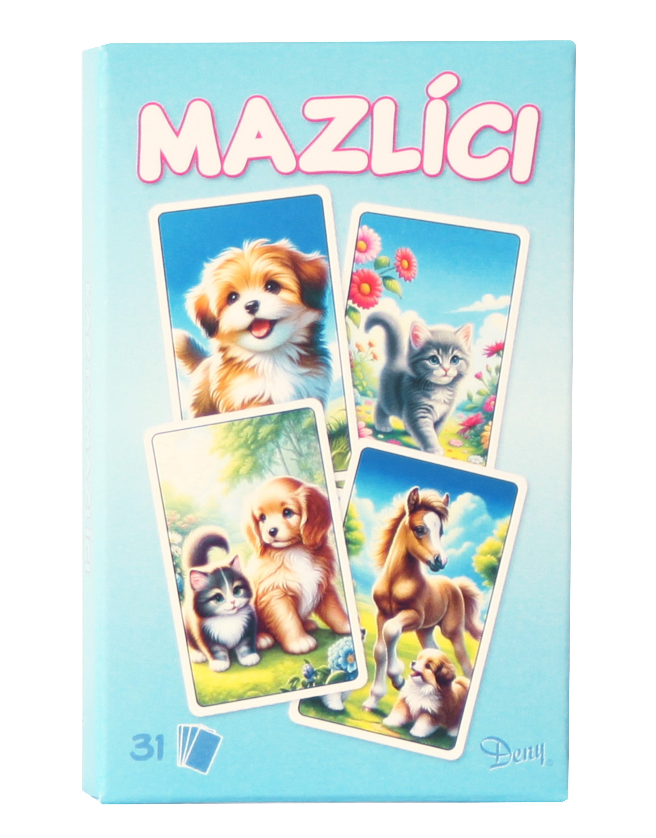 Black Peter Cards Animal Pets Blue + 2 kortspel
