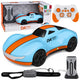 Modern Remote Controlled Car Rc Light Station Smoke Blue 1:16