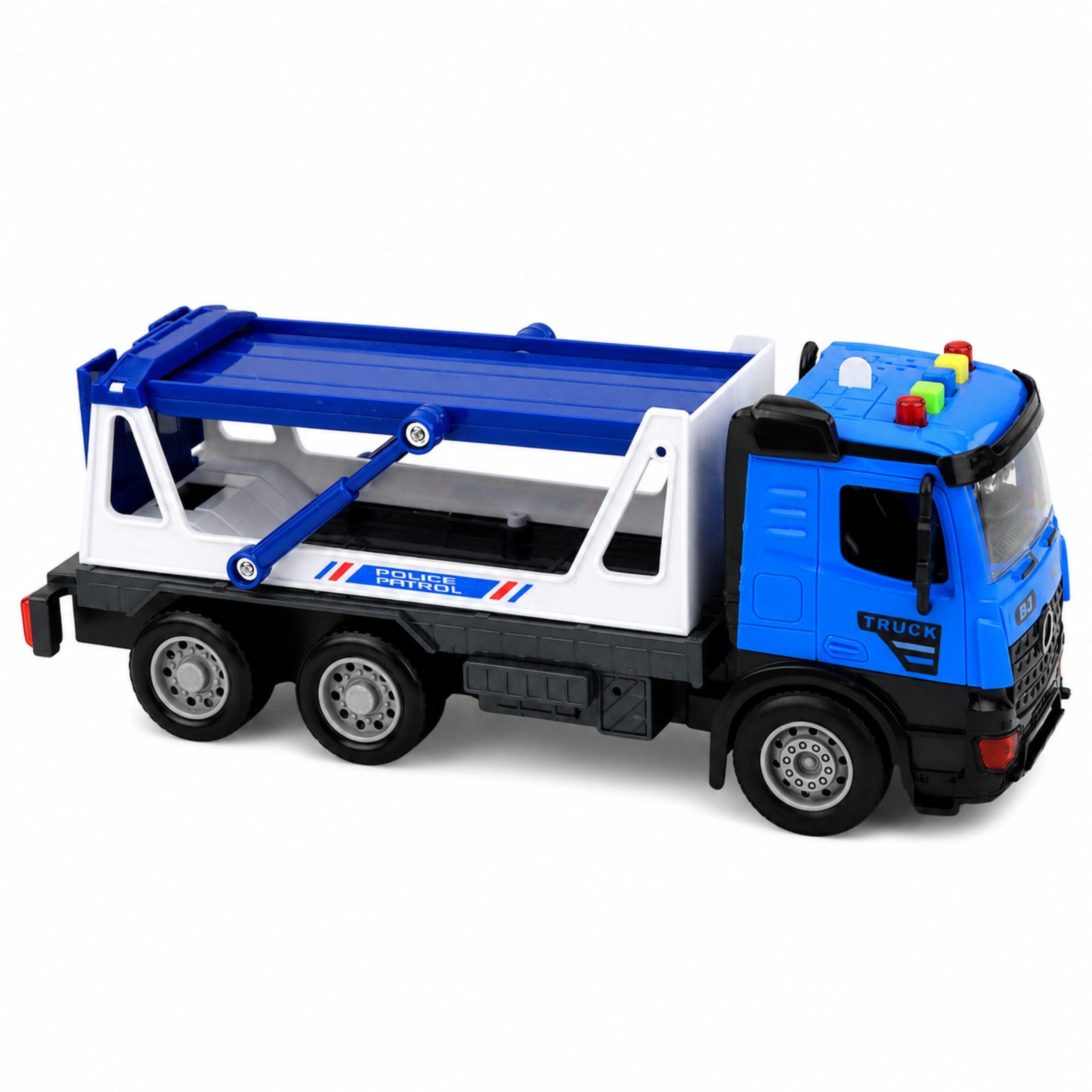Police Tow Truck With Patrol Car Vehicle Set Lights Sounds Blue