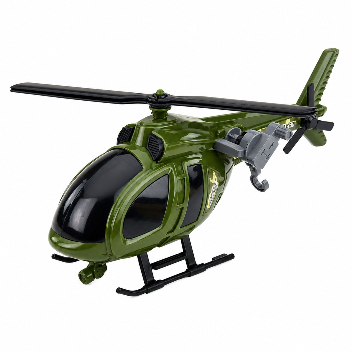 Militaire helikopter met haaklichten klinkt groen