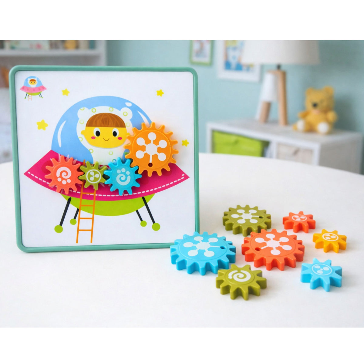 Kreativt Geometrisk Puslespil Mosaik Gears Puslespil 25 Stk.