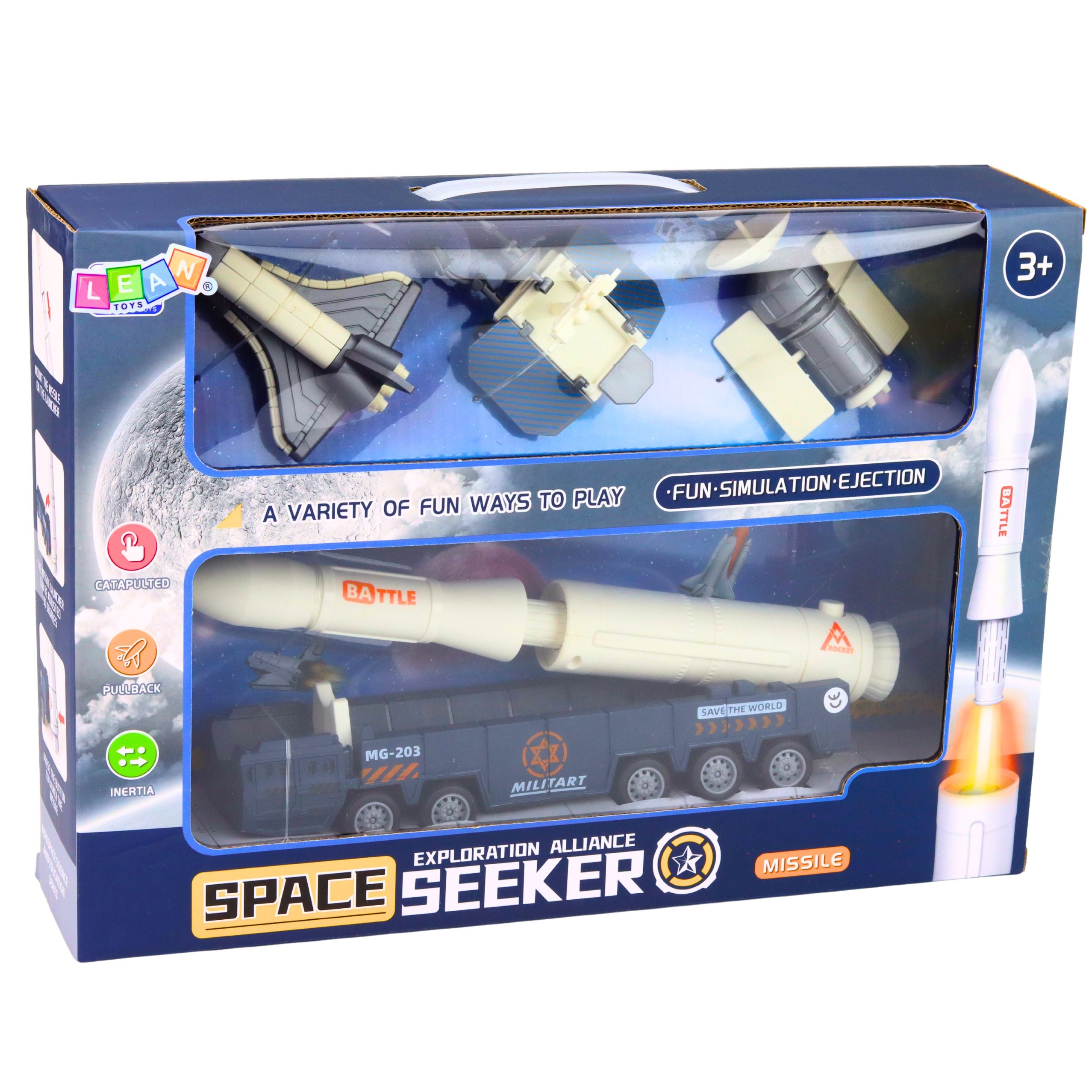Space Set Rocket Shuttle Satellite Transport Vehicle