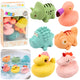 Set Of Educational Rubber Animals For Bathing Pastel Games 6 Pcs.