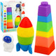 Set Of Rubber Blocks Tower Rocket Cosmonaut Colorful 11 pcs.