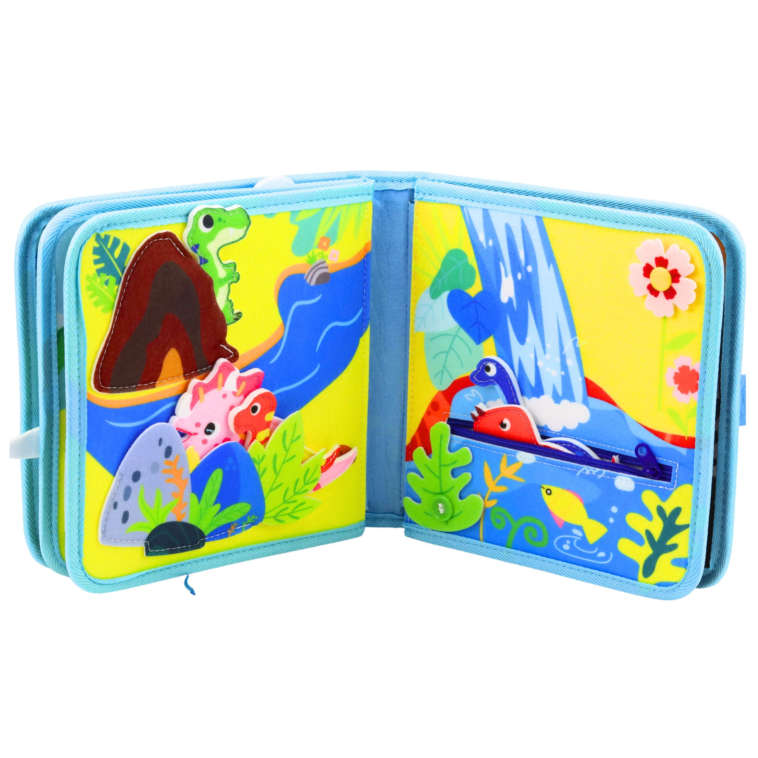 3d Felt Sensory Educational Book Dinosaurs