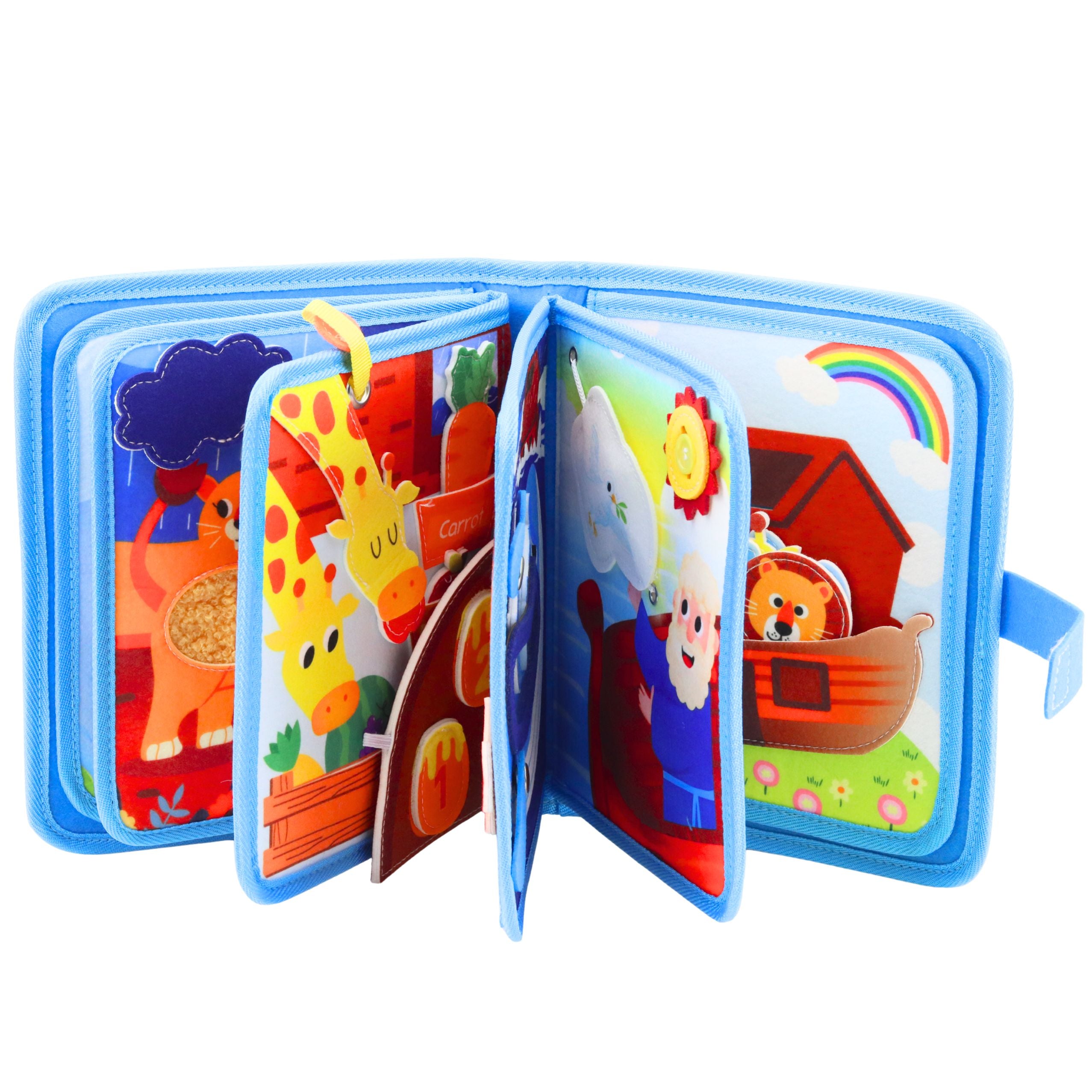3d Felt Sensory Educational Book Noah's Ark Animals