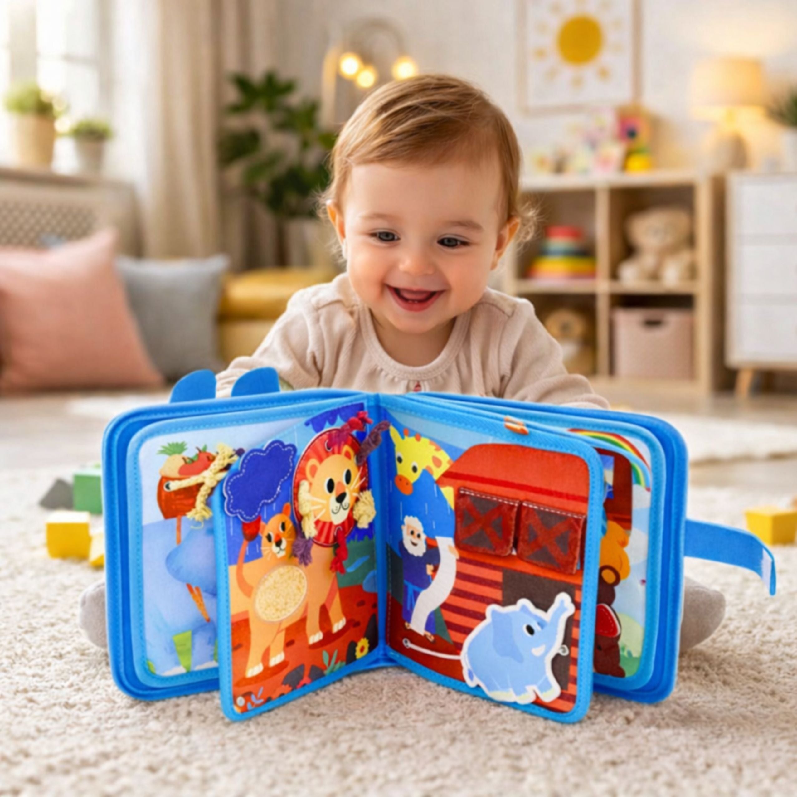 3d Felt Sensory Educational Book Noah's Ark Animals