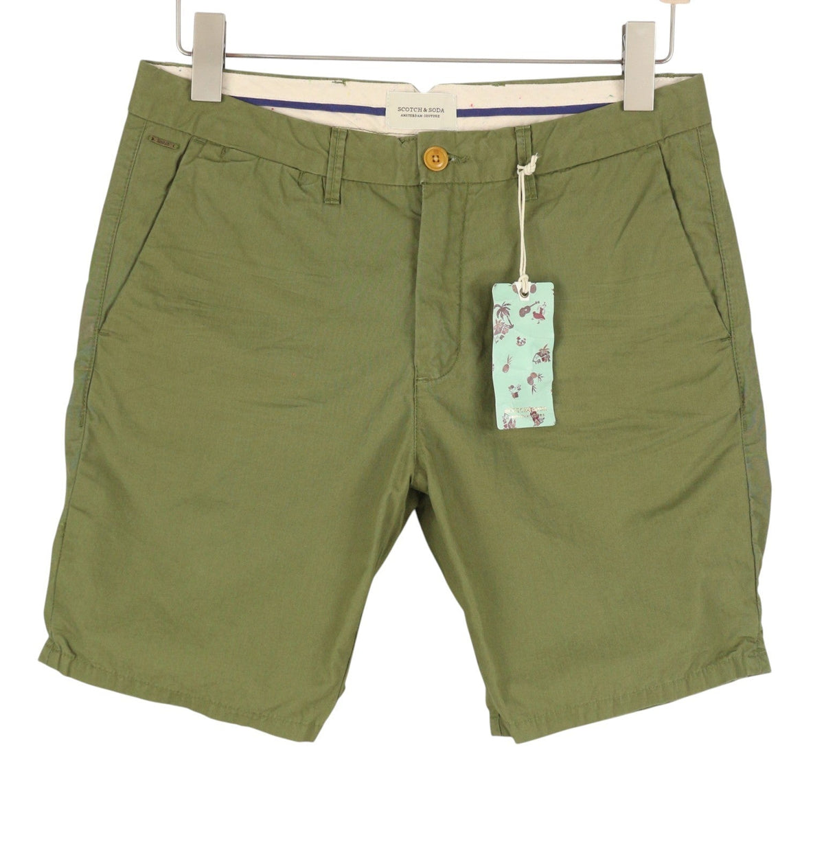 Pantaloni scurți din bumbac verde