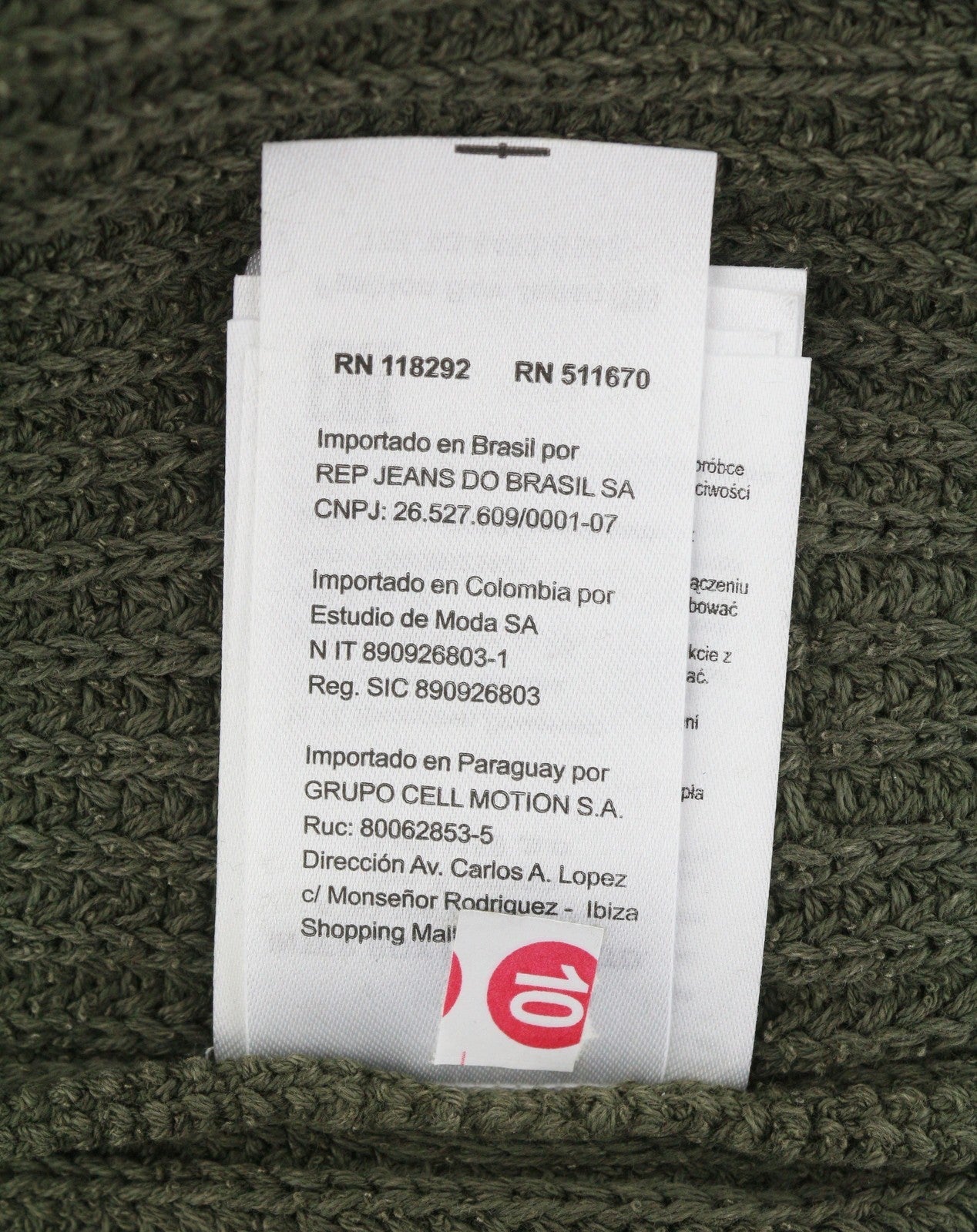 Khakifarbener Baumwollpullover