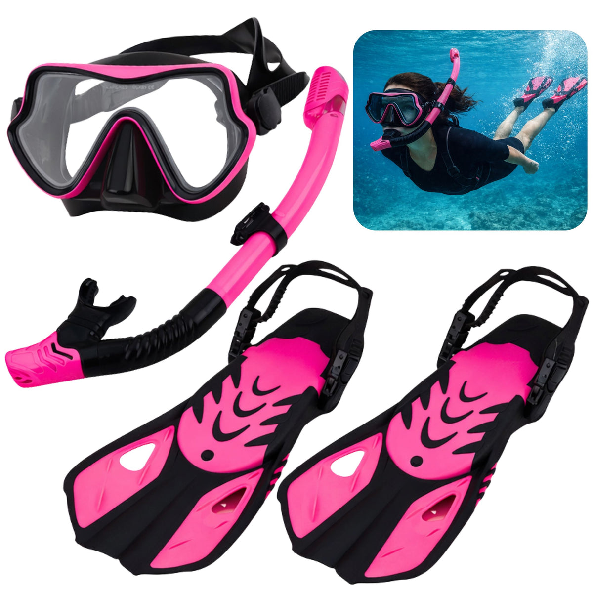 Snorkeling Set Eití Gloiní Snorkel Dubh Agus Bándearg S/m
